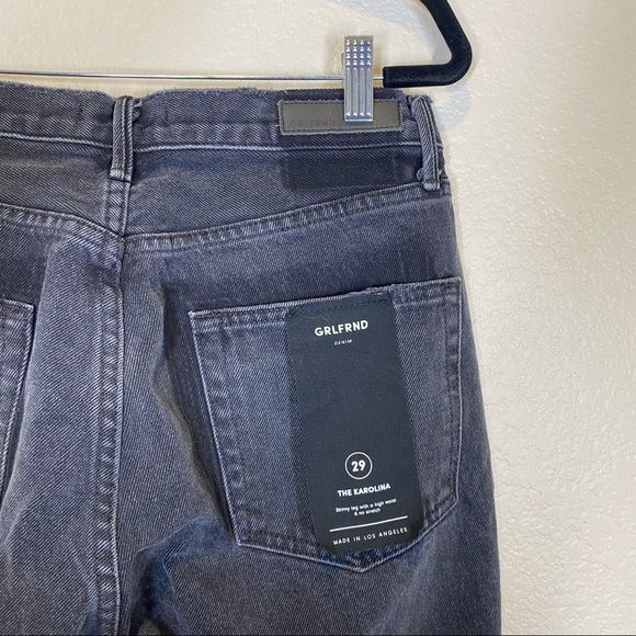 NWT Grlfrnd Karolina in all I need Cut off Black Jeans Raw Hem Size 29 - Picture 7 of 8